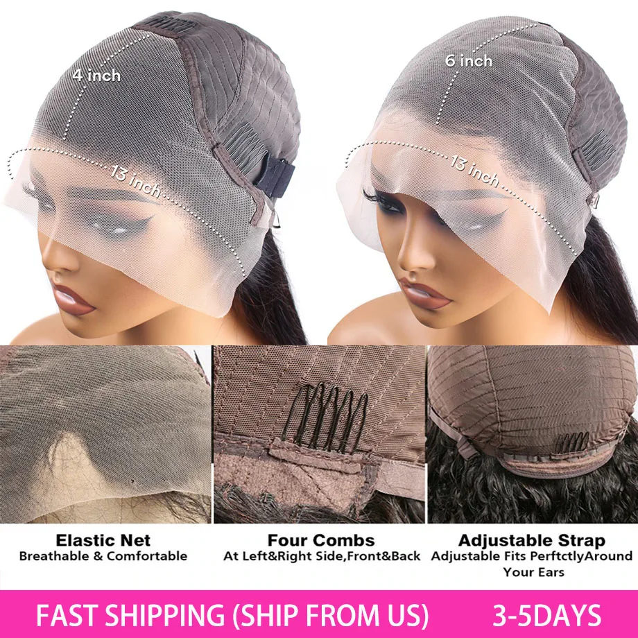 Körperwelle Echthaar Lace Frontal Perücken Brasilianische 13x6 HD Lace Frontal Perücke Lose Tiefe Welle 13x4 HD Transparente Lace Front Perücke