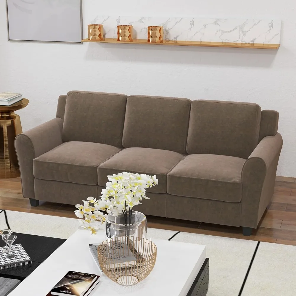 

Bonzy Home 80.7" Black Couch, 3 Seater Sofa for Living Room, Modern Comfy Couches with Thick Cushion for Home Apartment Office