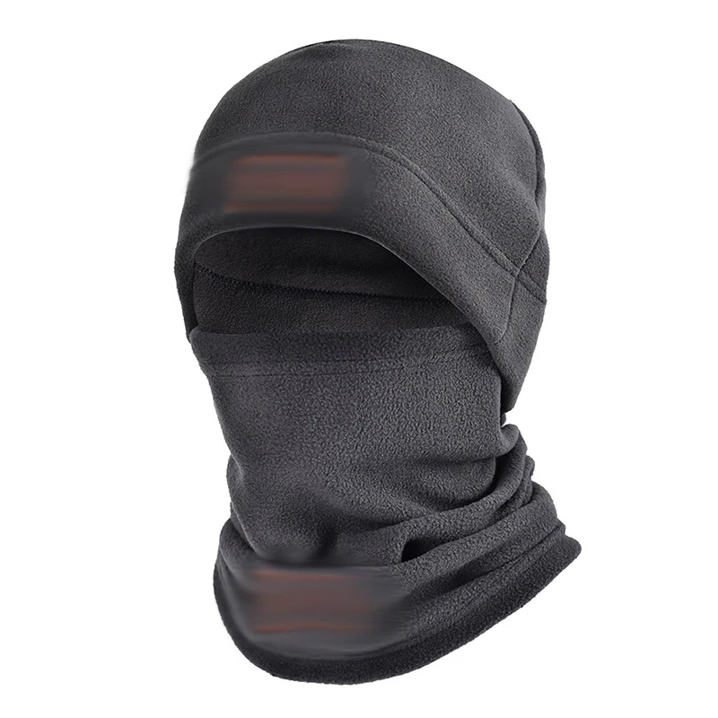 Autumn And Winter Fleece Hat Men\'s Sports Cold Swing Fleece Neck Cover Outdoor Cycling Mountaineering Mask Warm Cold Neck Set