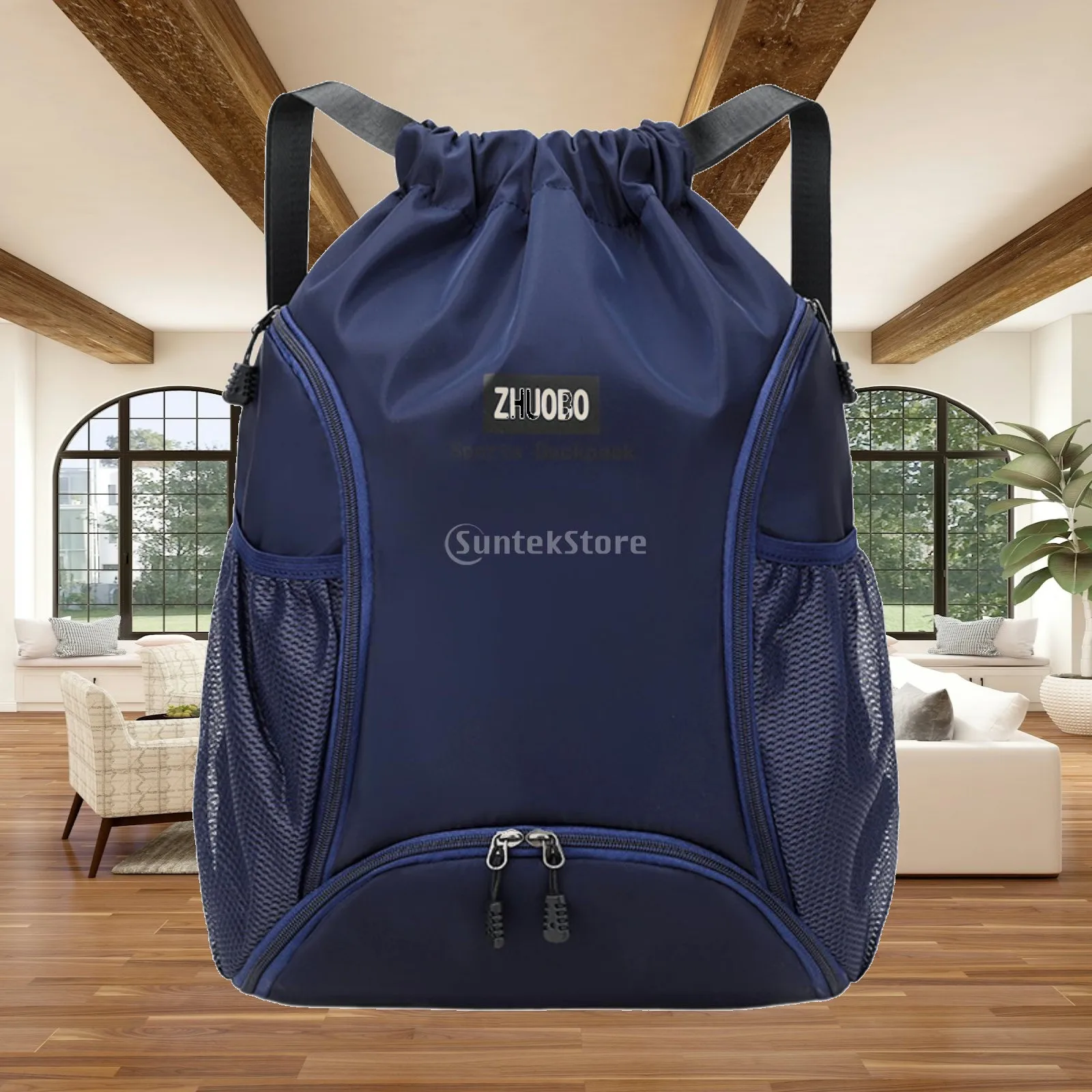 Drawstring Basketball Backpack Organizer Carrying for Soccer Outdoor Volleyball