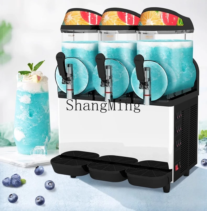 ZYY three-cylinder snow melting machine XC336 automatic smoothie machine cold drink juice snow beverage machine