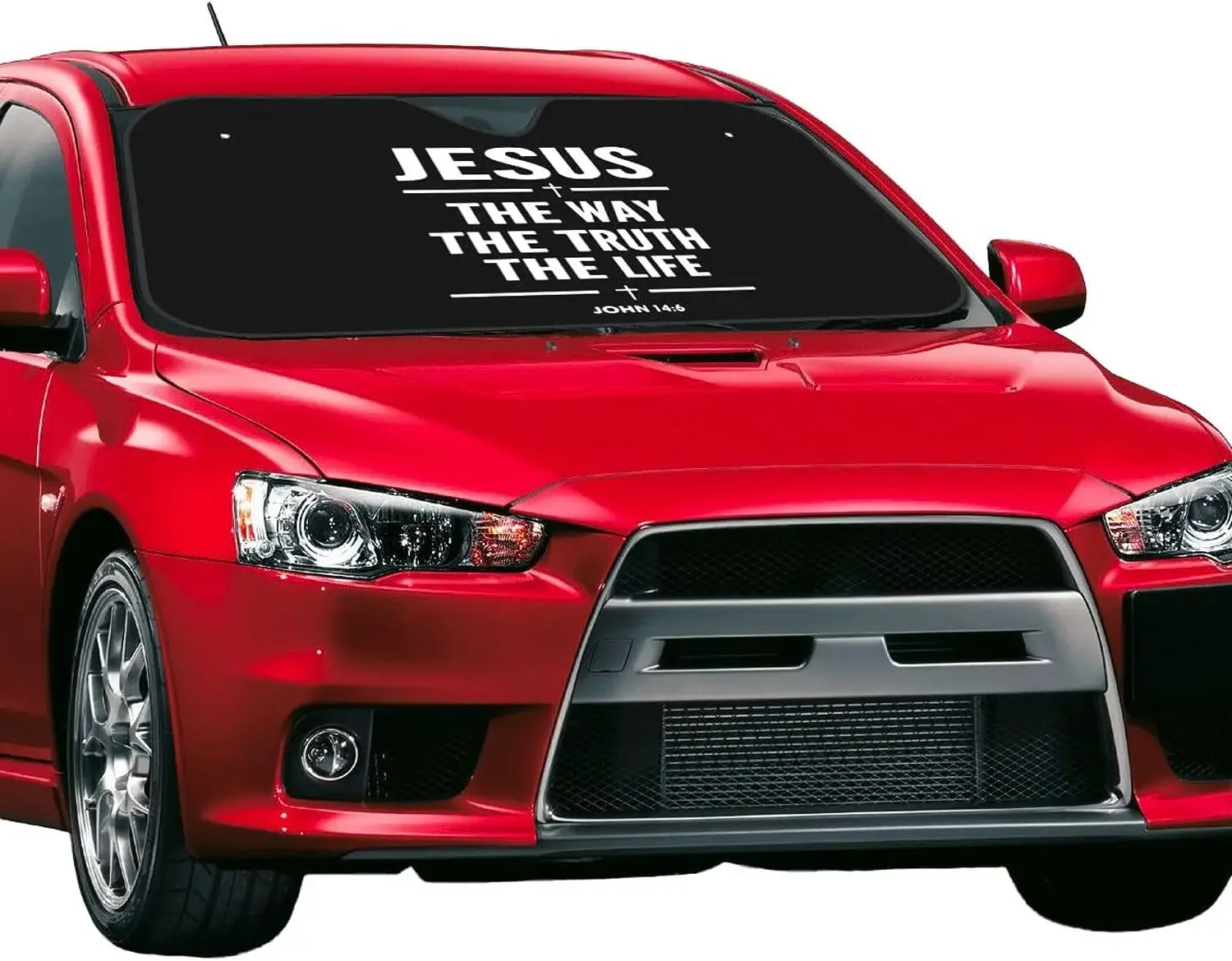 Jesus The Way The Truth The Life John 146 Car Windshield Sunshade Sun Visor Shield Sun Shade Protector for Cars Trucks