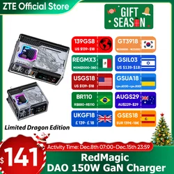 2024 New Version Redmagic DAO 150W GaN Charger Super Fast Charger Adapter RGB Light Effects 4-Port Charging Station