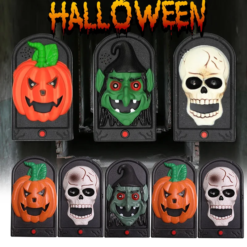 

Halloween Terrifying Electronic Doorbell Horror Sound Triggered By Movement Waterproof for Outdoor Haunted Houses