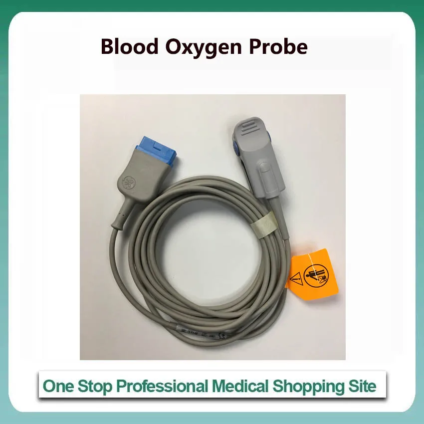 For GE TS-F4-GE Datex Ohmeda Direct-Connect SpO2 Sensor One-piece Adult Finger Clip Blood Oxygen Probe