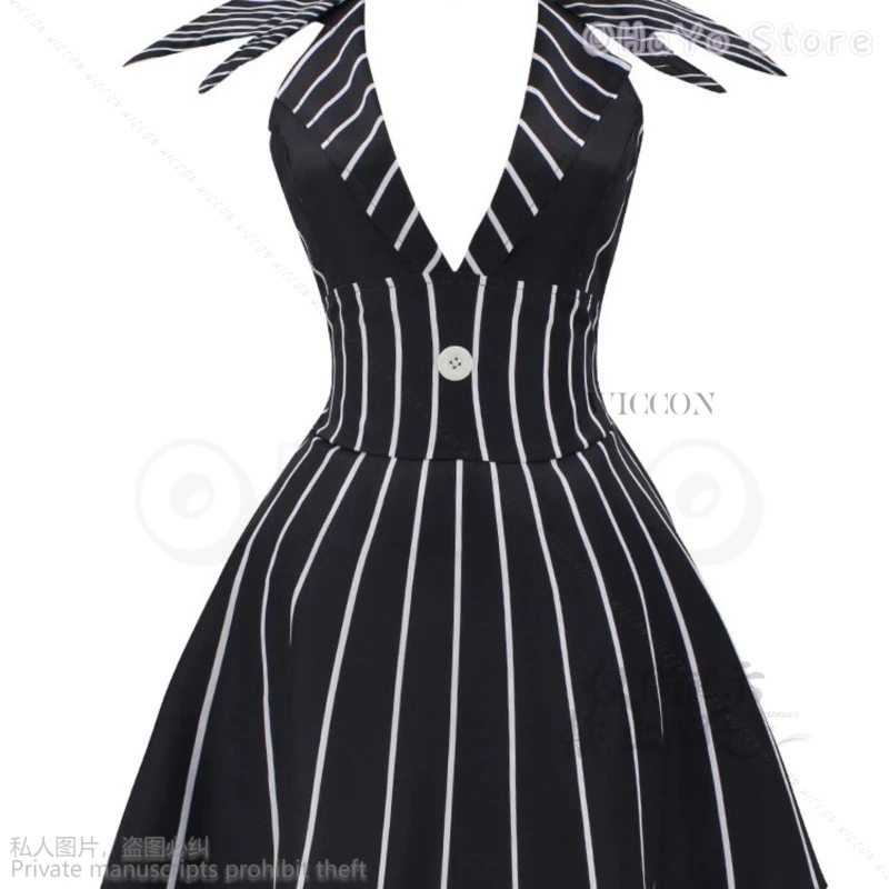 2024 ليلة Genderswap جاك كوس الرعب الزي هالوين كرنفال حفلة تأثيري فستان مُصمم حسب الطلب لوليتا بدلة تنكرية للذكور الكبار #6