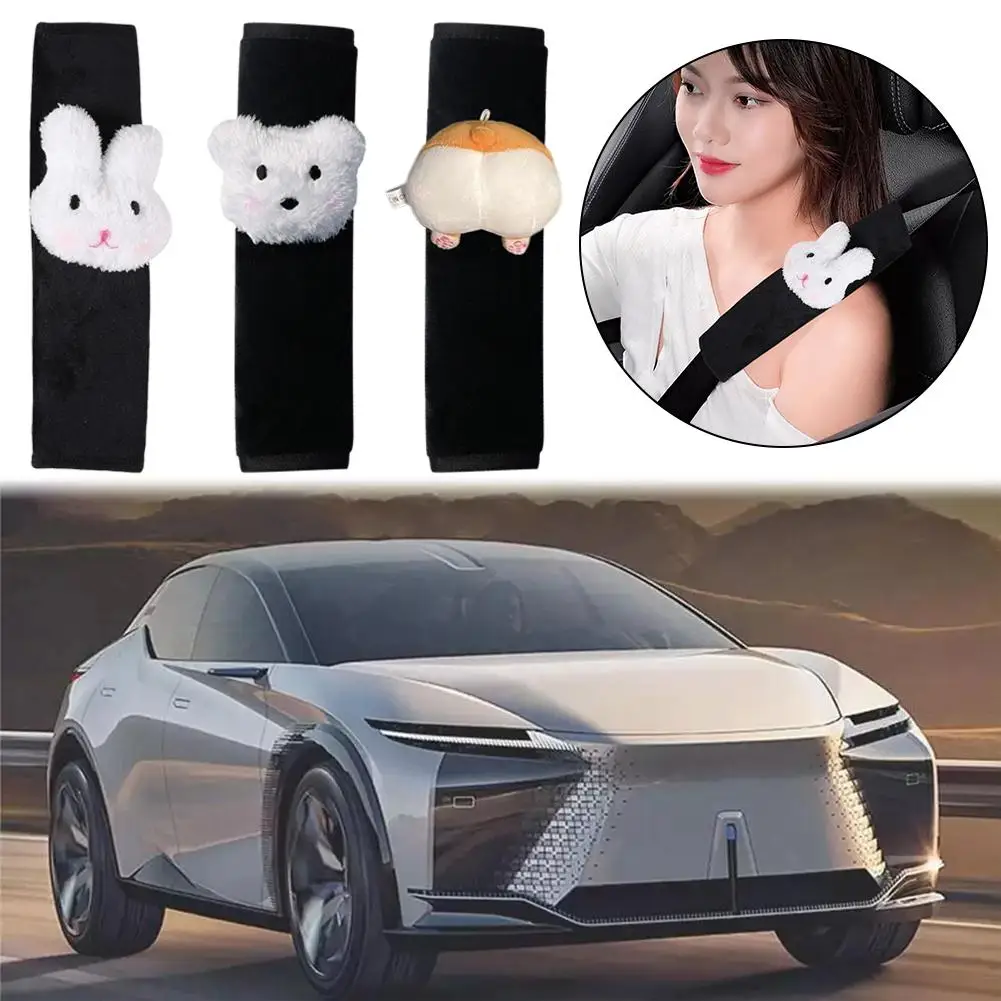 

Cute Cartoon Belt Shoulder Cover Rabbit Bear Corgi Shoulder Protector Pad For Kids Adults Car Interior Decor Accessori S4n9