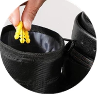 

【OD】Прочная черная поясная сумка для инструментов — многофункциональная сумка для хранения винтов и ногтей, утолщенный износостойкий органайзер для ремонта