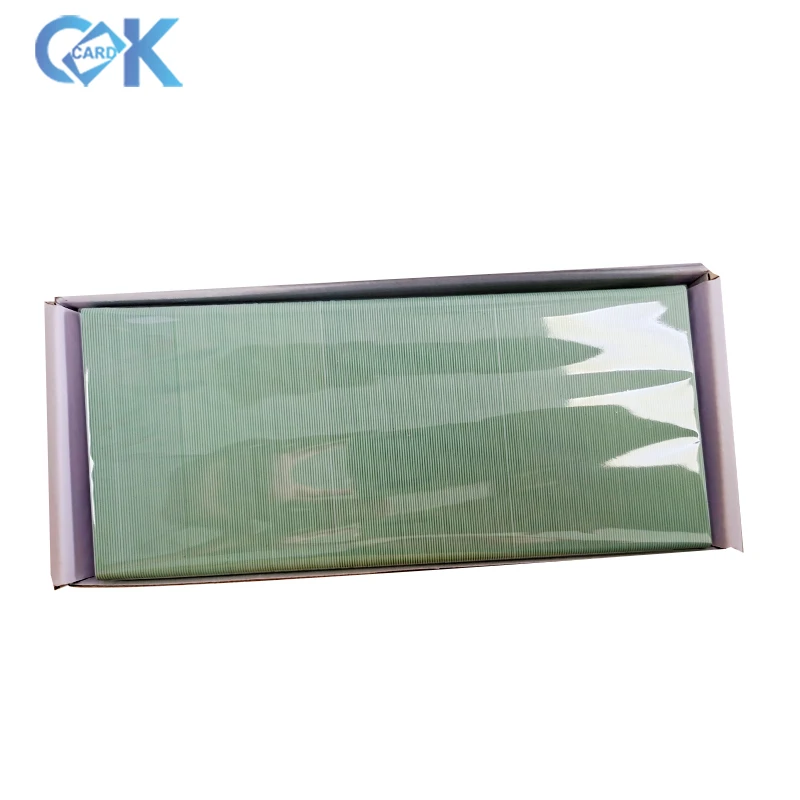 Customized Free Sample Hot Sale CR80 Blank White Card with Green Core