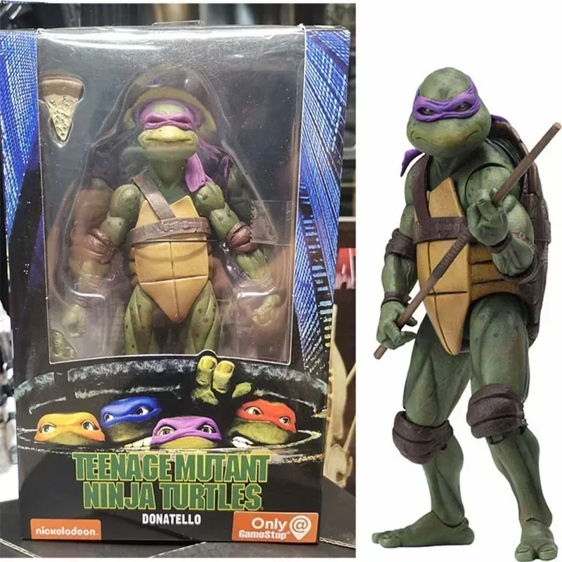 In Stock Neca Ninja Turtles Anime Figure Tmnt Action Figure 1990 Film Version Limited Edition Room Decoration Birthday Toys Gift