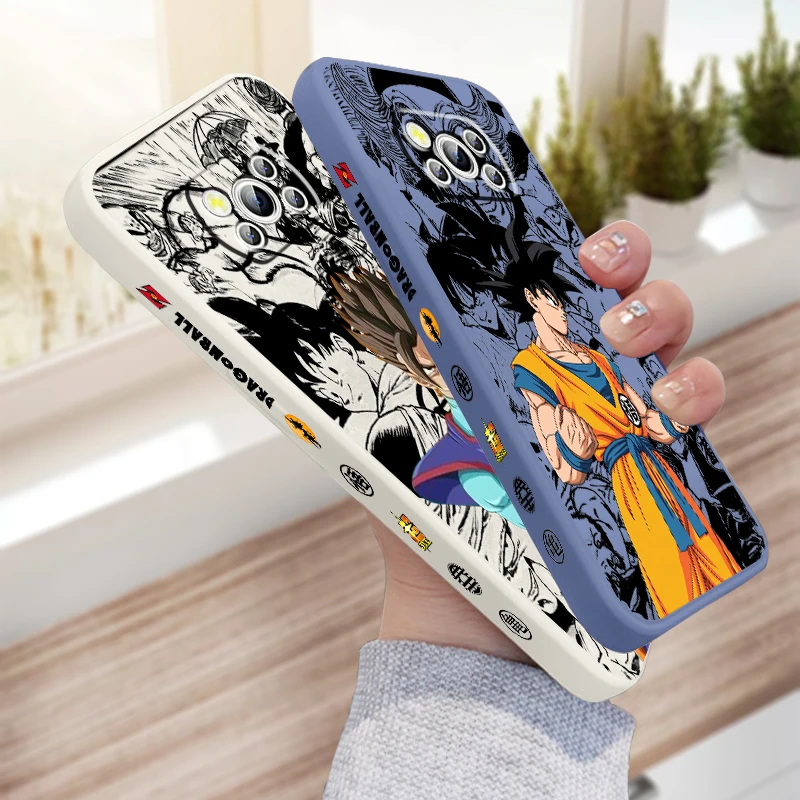 

Japan Cute D-D-Dragon Ball Liquid Left Rope For Xiaomi Mi Poco X6 X5 X4 X3 M6 M5 M5S M4 M3 F5 F4 F3 Pro 5G Soft Phone Case