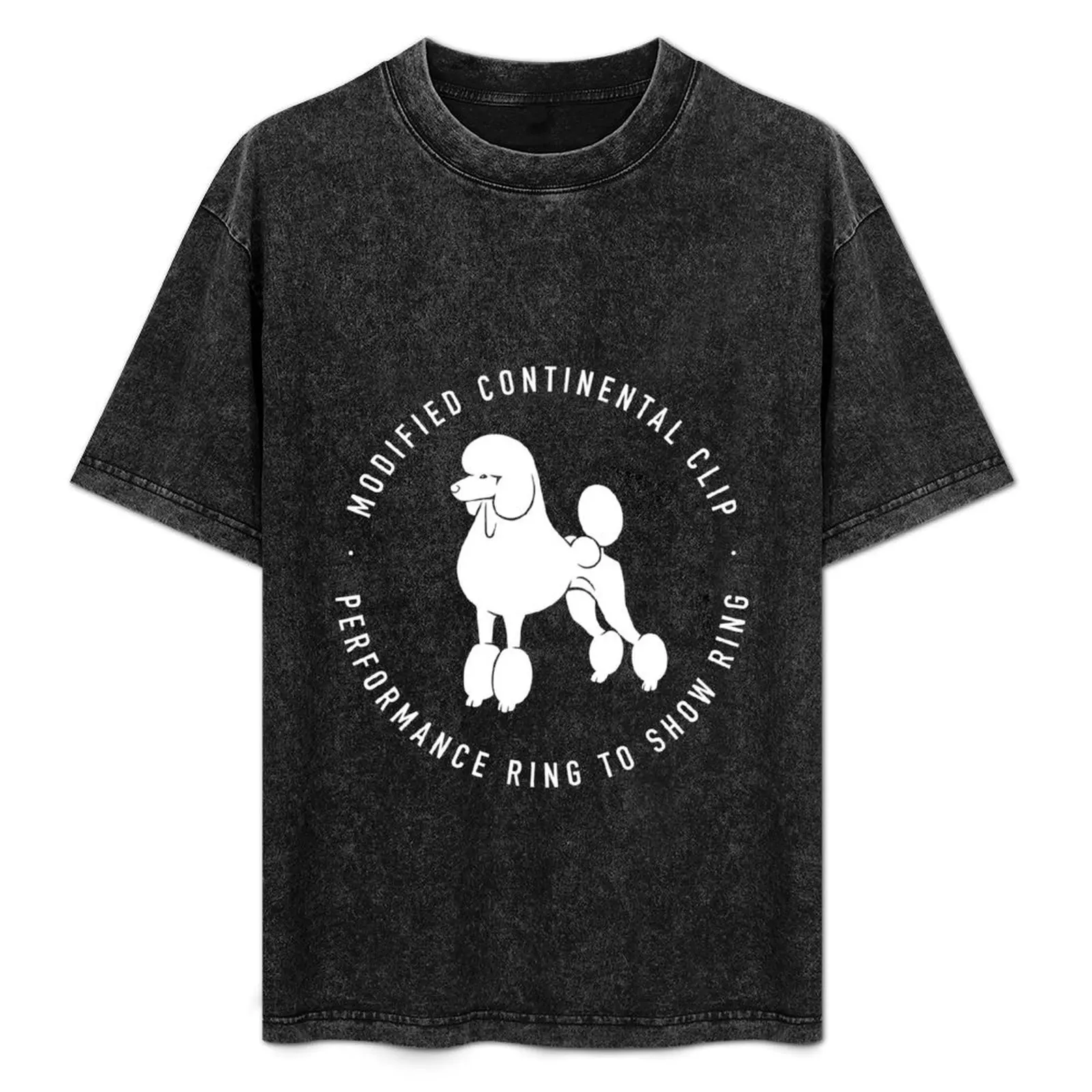 

Poodle Modified Continental Clip Badge Sweatshirt T-Shirt Plus Size Summer Short Sleeve T-Shirt