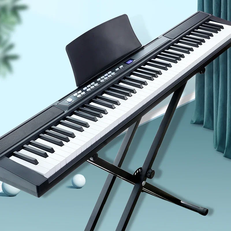 Black Portable Electronic Organ 88 Keys Electronic Piano Adult Children Beginners Pianos Professional Keyboard Instruments