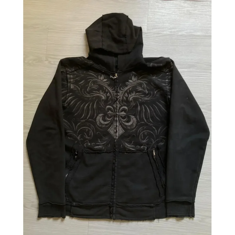 ♥   Nouveau Sweat à Capuche Homme Gothique Décontracté Vintage 2026 – Grande Taille, Confortable et Tendance pour le Printemps