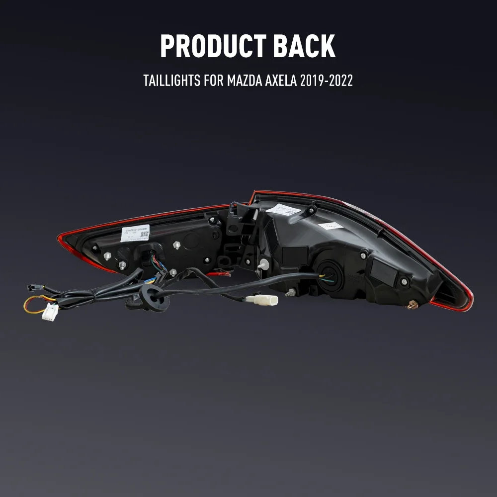 1 комплект светодиодных задних фонарей для Mazda Axela 2019-2022, задние фонари с тормозом, задние фонари, противотуманные фары, указатель поворота