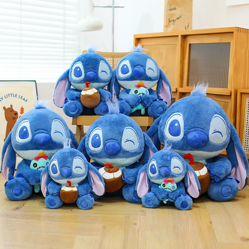 かわいいスティッチぬいぐるみ人形ココナッツスティッチサマーシリーズバックパックキーホルダーかわいい子供の誕生日クリスマスギフト子供向け