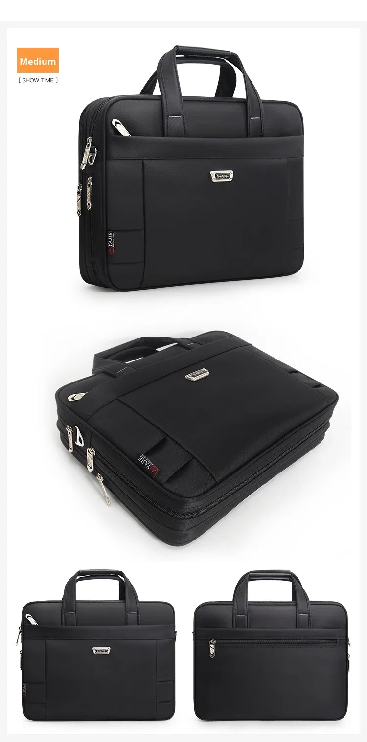 Large Capacity Briefcase Bag Men Business 17 15.6 14 inch Laptop Bag Shoulder  Canvas Handbags Messenger Work Tote Bag