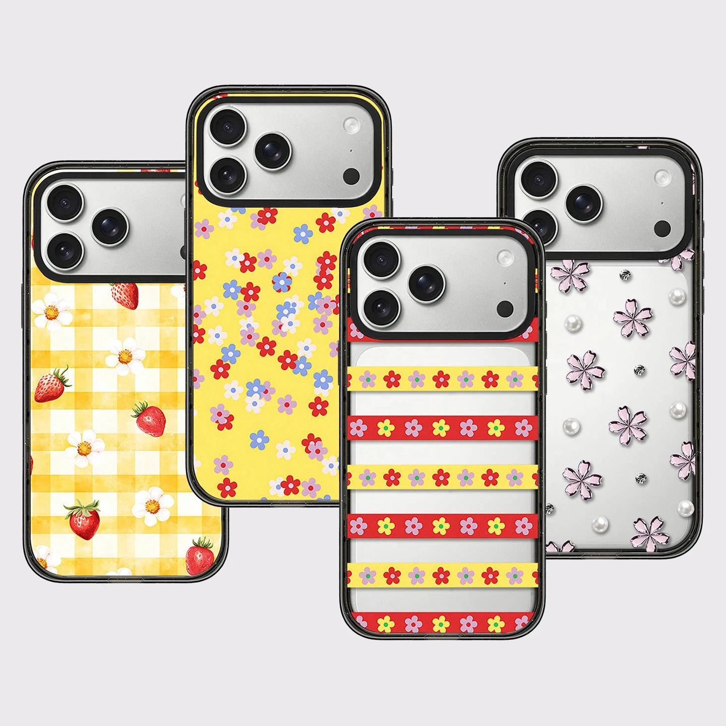Blue Yellow Plaid Pattern Impact Black Border Magnetic Cover for IPhone 12 13 14 15 16 17 Pro Max Case for IPhone 17 Air
