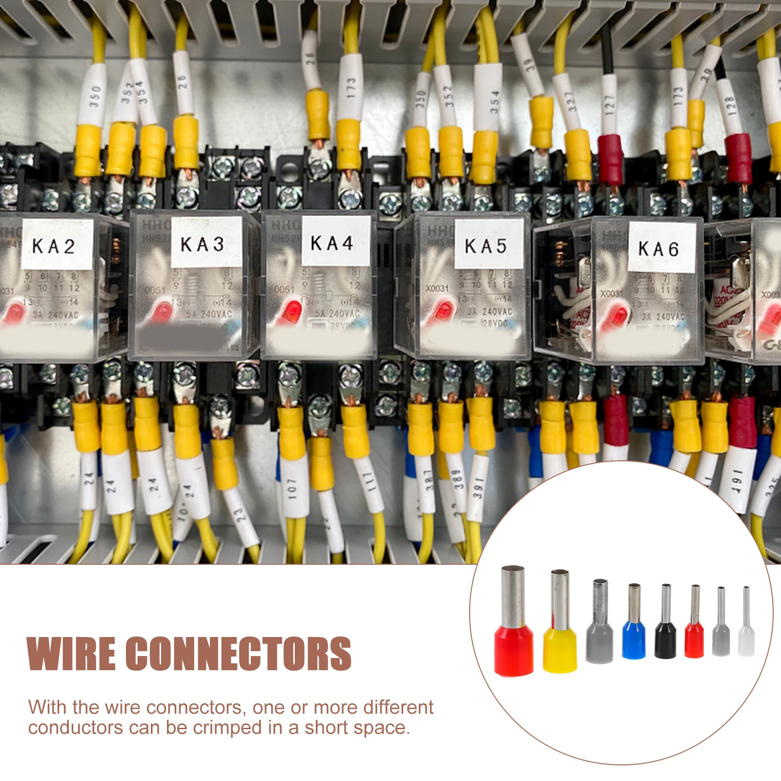 

1200 Pcs Terminals Wire Connectors Round Terminal Connectors Crimp Copper Electrical Cable Terminals Insulated Ferrules