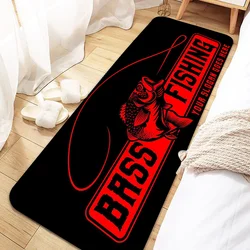 B-Bass Fishings Door Mat Entrance Non-slip Doormat Washable Kitchen Carpet Living Room Hallway Rugs Bathroom Bath Door Mats