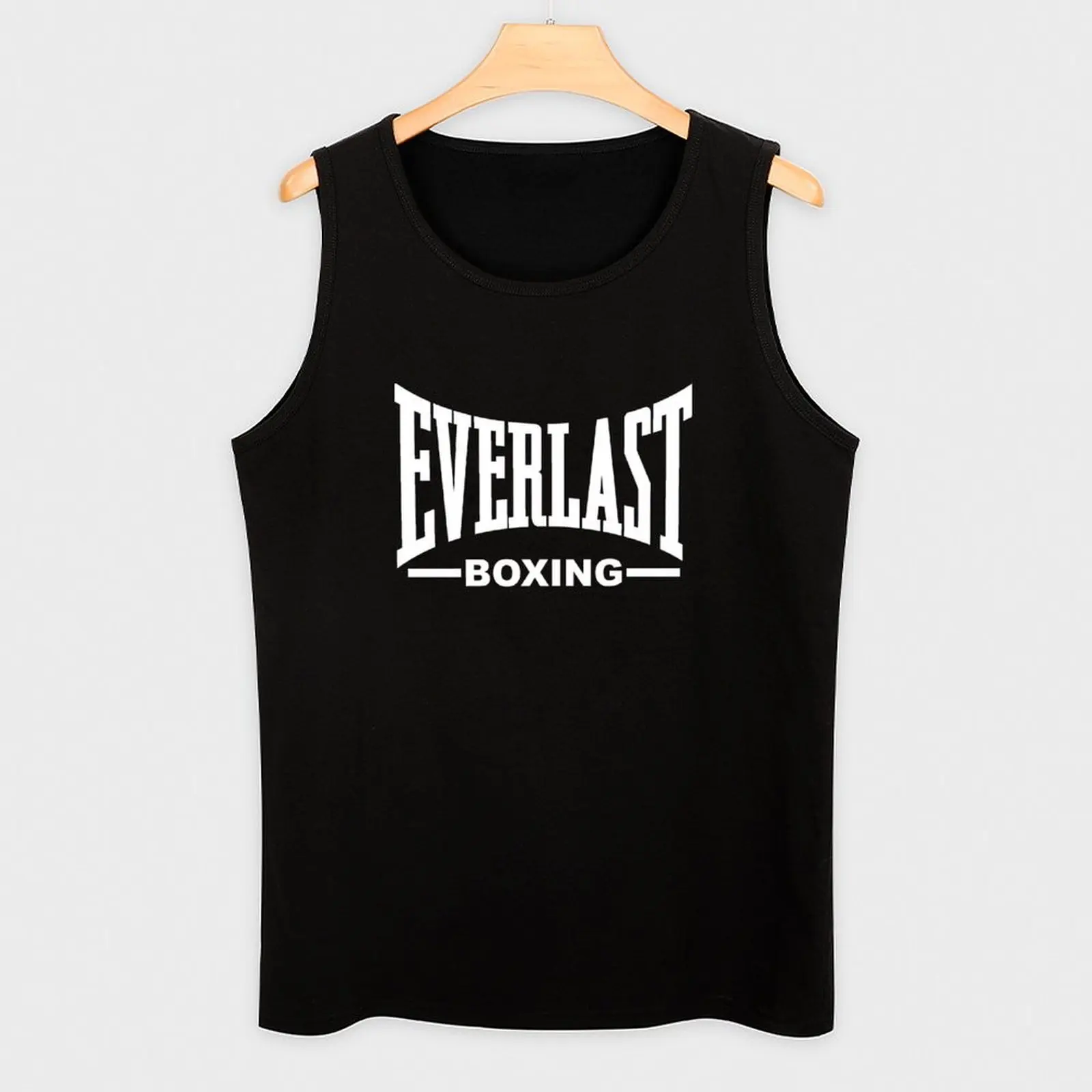 Everlast White Boxing Tank Top Gym clothes Sports clothing muscular man Men\'s gym t-shirts