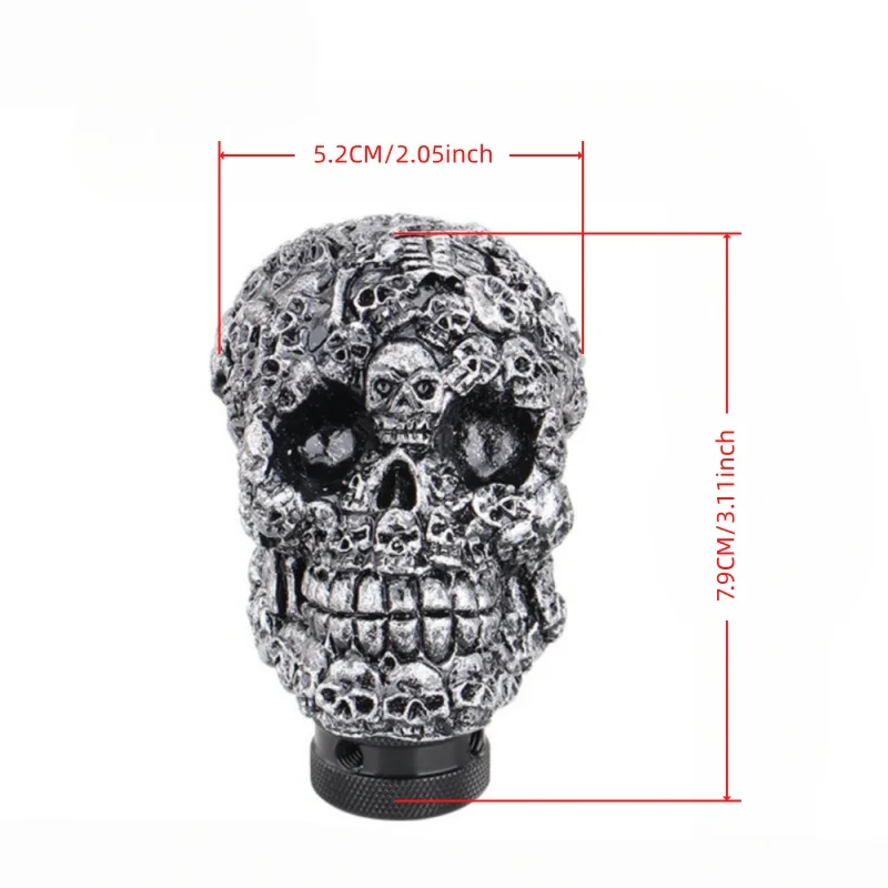 مقبض ناقل الحركة العالمي لجمجمة الهالوين - ملحق تعديل السيارة القوطية الرائعة من مادة الراتنج #2