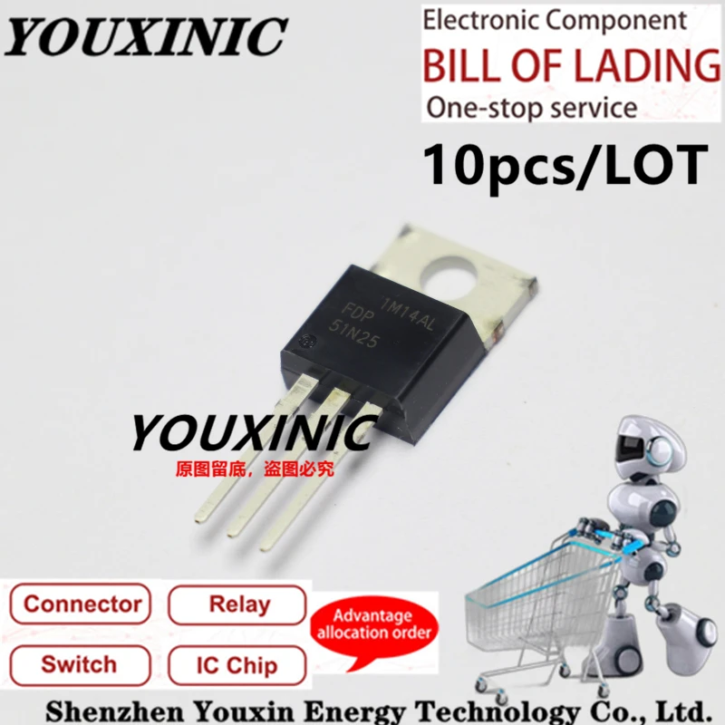 YOUXINIC  2017+ 100% new imported original  FDP51N25  51N25 TO-220 N Channel Field Effect 250V 51A