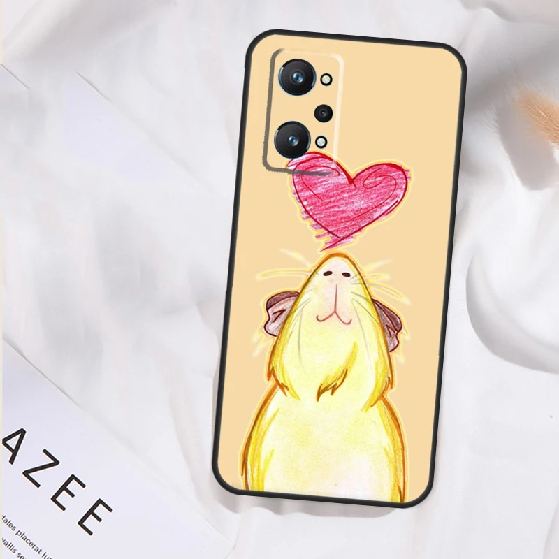 Cute Cartoon Guinea Pig Case For OnePlus 11 10T Nord 2 3 Lite Realme 10 Pro Plus GT Neo 5 2T 3T C21Y C30 C33 C35 C55