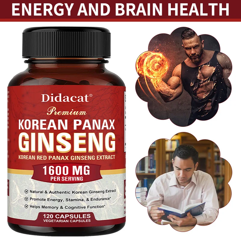 

Korean Red Ginseng Capsules | Powerful Ginsenosides To Boost Energy, Focus, Stamina, Vitality, and Strengthen The Immune System