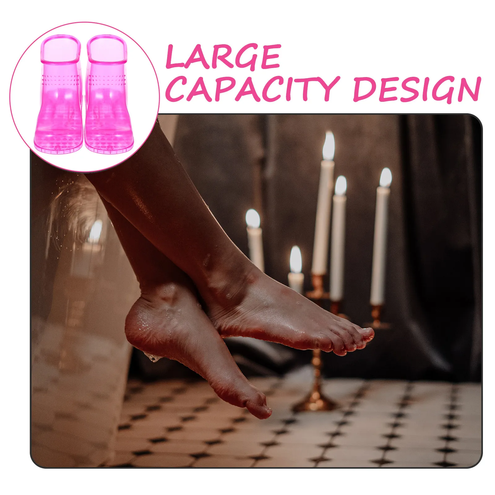 

1Pair Comfortable Foot Spa Shoes Anti-Slip Bottom Sturdy Build High-Class Material Ideal for Home Travel Relaxation