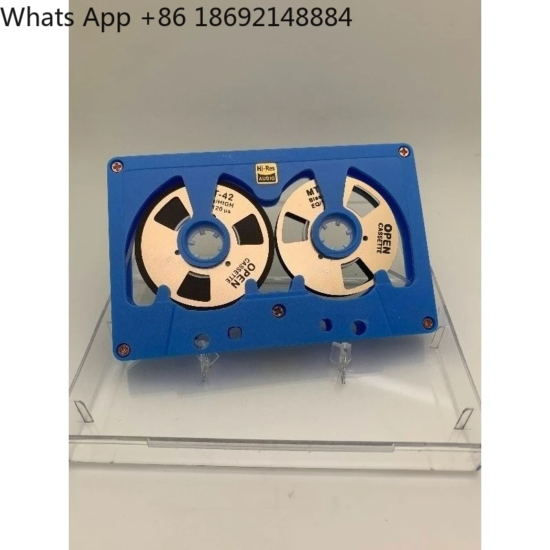 Hollow metal small open disk recording tape cassette new blank 50 minutes classic