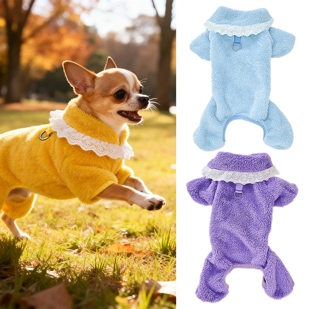 

Plush Dog Cat Jacket, Warm Soft Outdoor Pet Coat for Winter, Keep Your Puppy Kitten Cozy & Comfortable