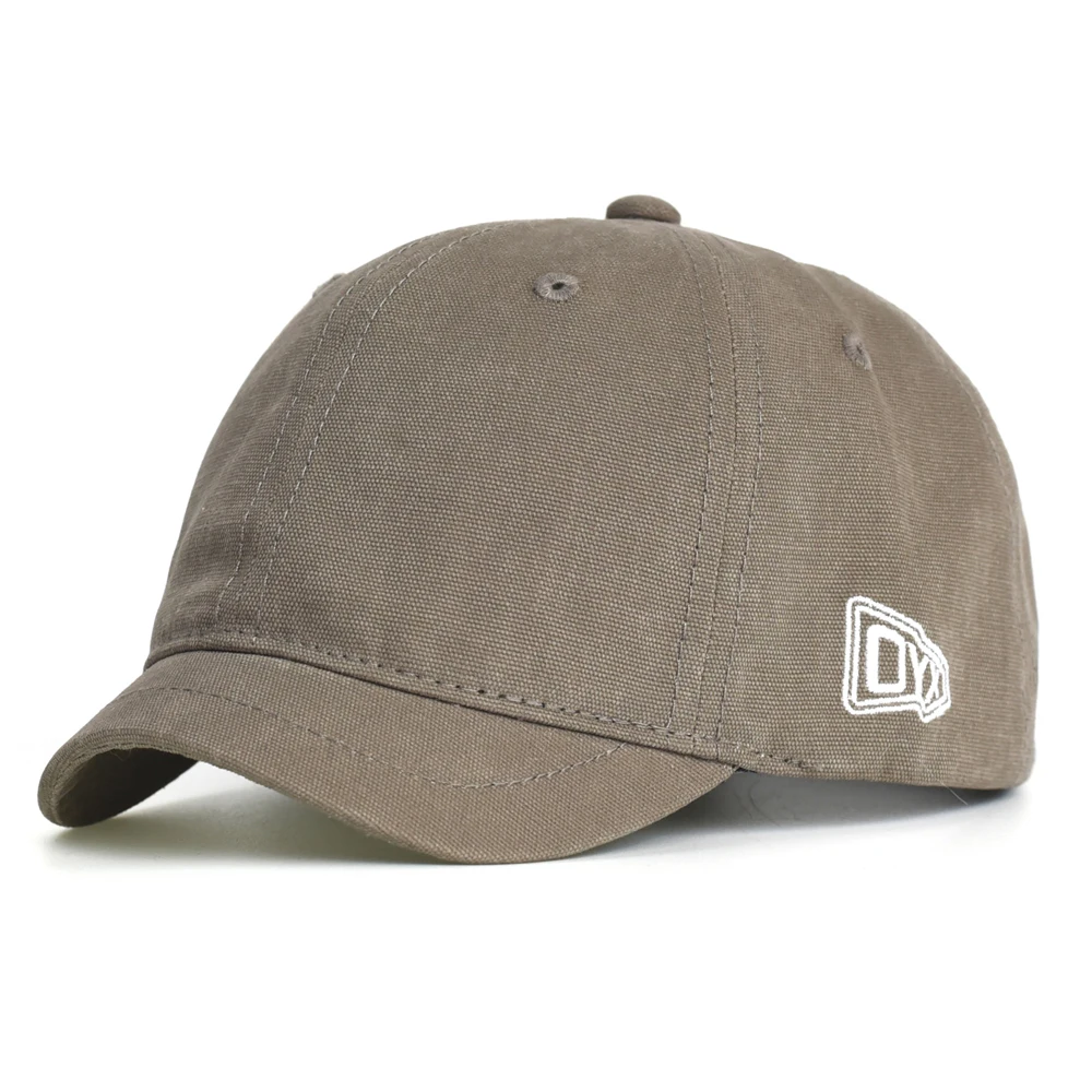 Fashion Short Brim Cotton Baseball Cap Men Women Soft Vintage Dad Hat Adjustable Trucker Style Low Profile Caps