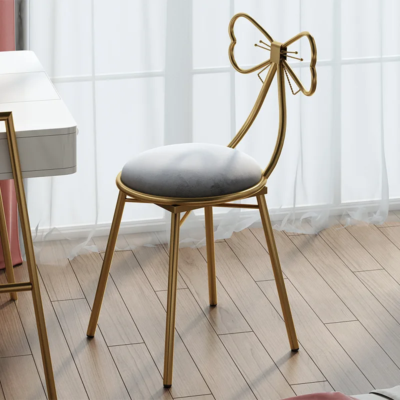 Modern Minimalista Fada Maquiagem Stool, Home Dining Cadeiras, Cadeira do encosto, Sala de estar