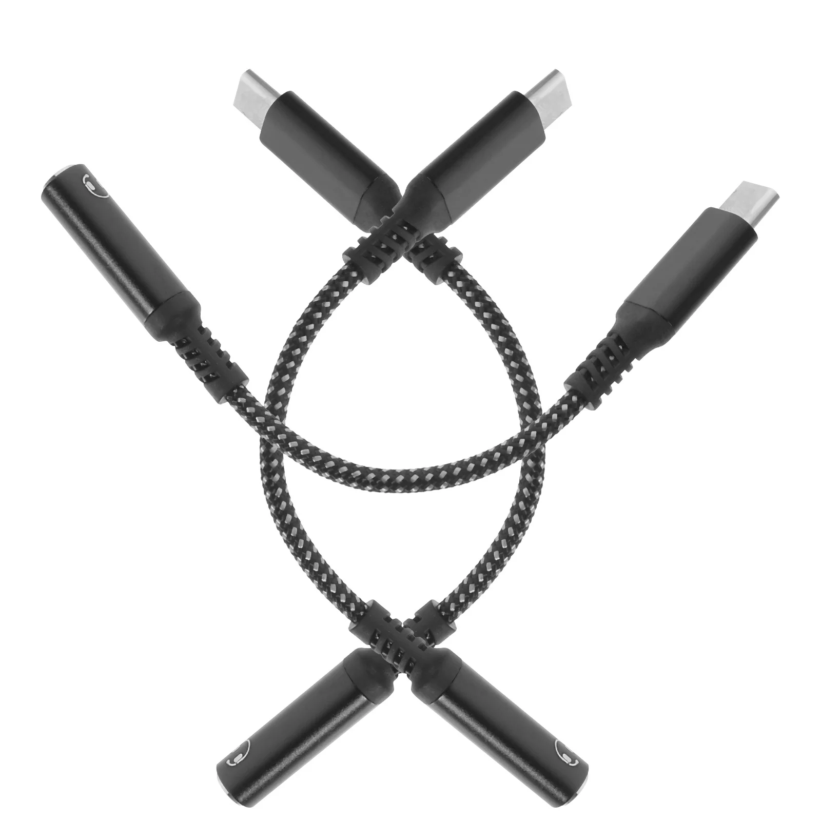 

Jack Type-C Headphone Adapter Cable Converter to Weave Stereo Split Enameled Wire