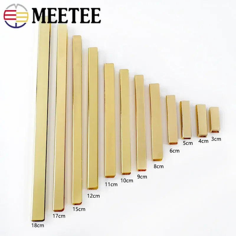 Meetee 5/10Pcs 3-25cm Metal Side Clip Buckle Screw Bag Strip Corner Protector Clasp Luggage Decoration Clips Buckles Accessories