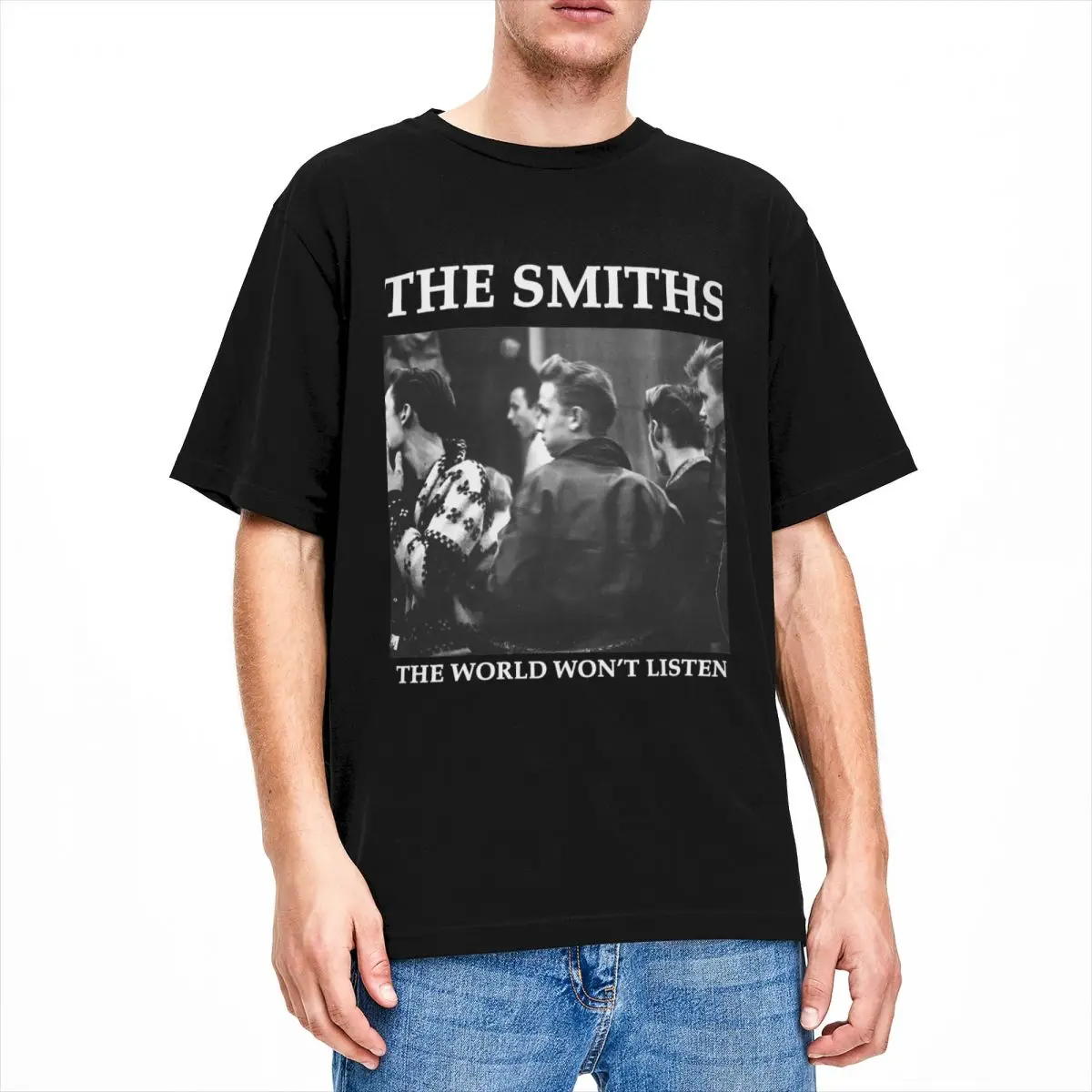 The World Wont Listen T-Shirt The Smiths Hippie T Shirts Short Sleeve Streetwear Tops Beach Cotton O Neck Plus Size 5XL Top Tees