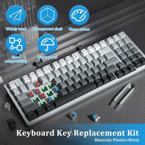 Imagen 2 del producto 150 Interruptores para Teclado, 3 Pines, a Prueba de Polvo, Lineales, Táctiles, Silenciosos, para Teclados Mecánicos MX, Interruptores para Juegos, DIY