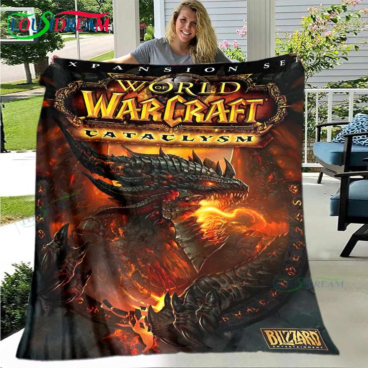 

Luxury Game World W-Warcraft Blanket,Flannel Throw Blanket for Home Bedroom Bed Sofa Picnic Office Hiking Leisure Nap