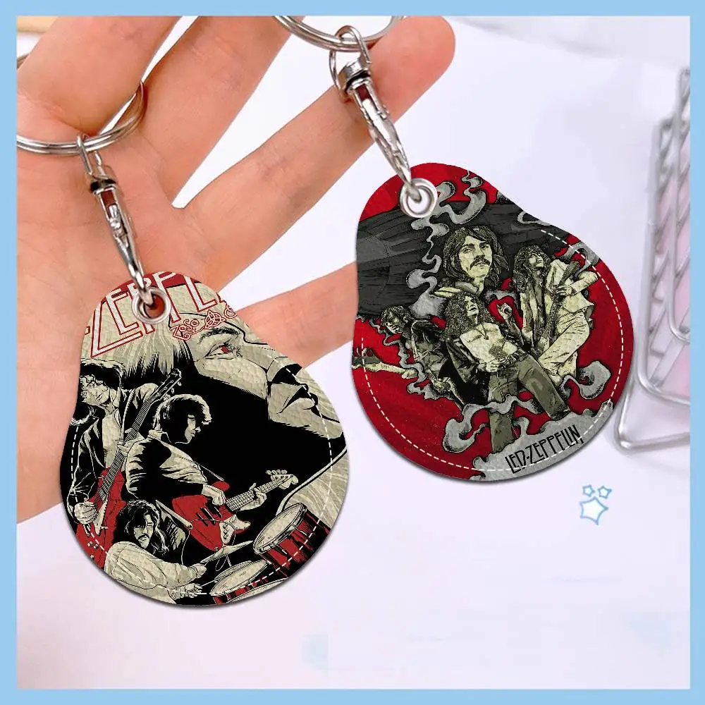 حامل بطاقة الوصول الجلدي L-Led Z-Zeppelin، سلسلة مفاتيح قطرة الماء، غطاء حماية لبطاقة الحافلة #5