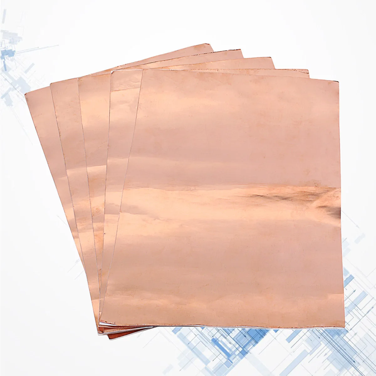 

5 Pcs Conductive Copper Foil Paper Electrical Repair Accessory Brown Guitar Sheiding