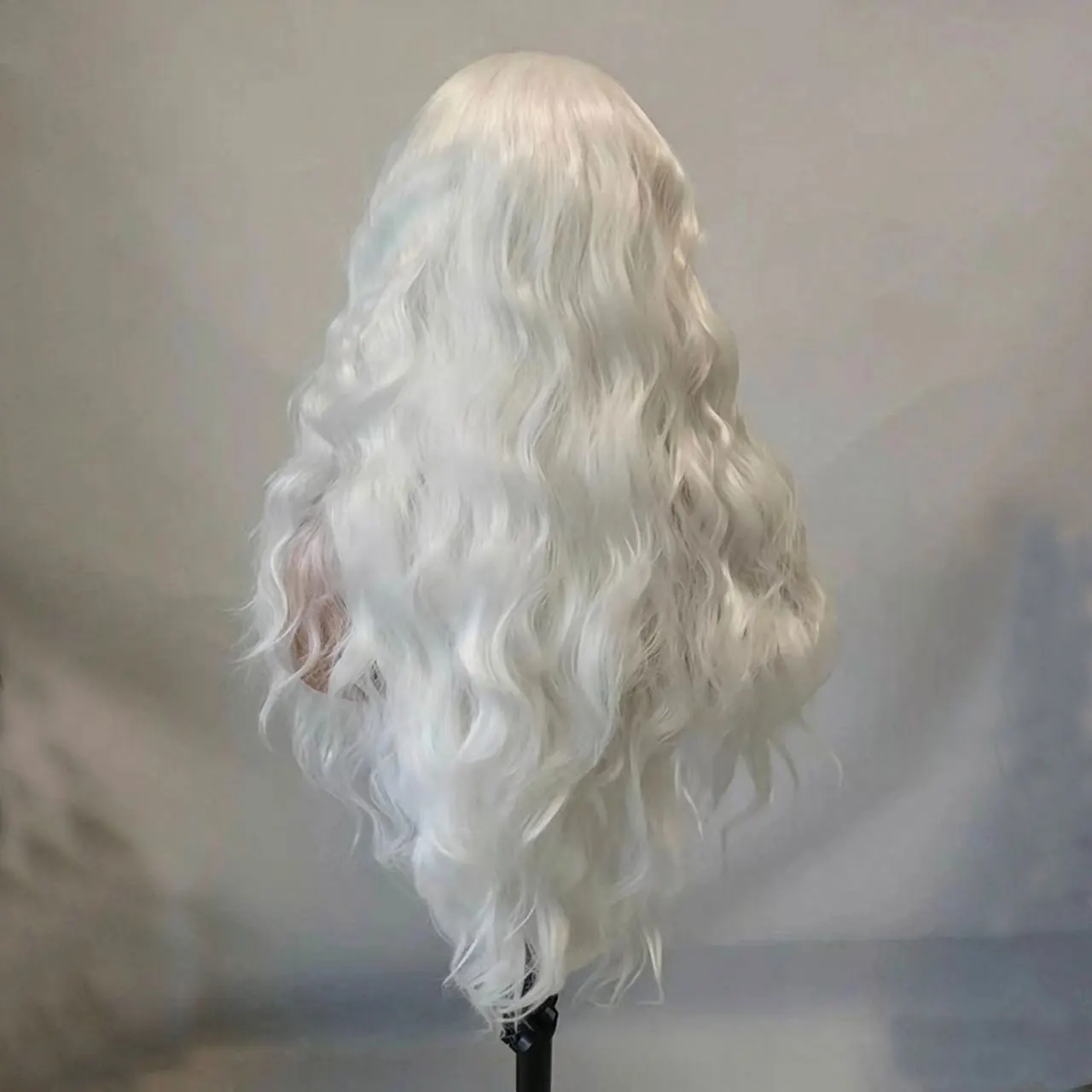 JOVIA White Large Wave Synthetic wig 13x4 HD Transparent Full Frontal Lace Wigs for women cosplay wigs on clearance sale
