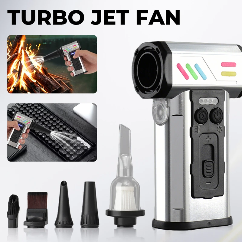 Alat Pembersih Mobil Xiaomi Turbo Jet Blower 990000RPM dengan Nozel Panjang, Peniup Udara Listrik, Penyedot Debu Mobil, Kipas Turbo Jet