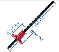Double Head Wheel Marking Gauge Aluminum Parallel Line Drawing Tool Woodworking Marking Scriber Ruler w/Graduated Inch&MM Scale