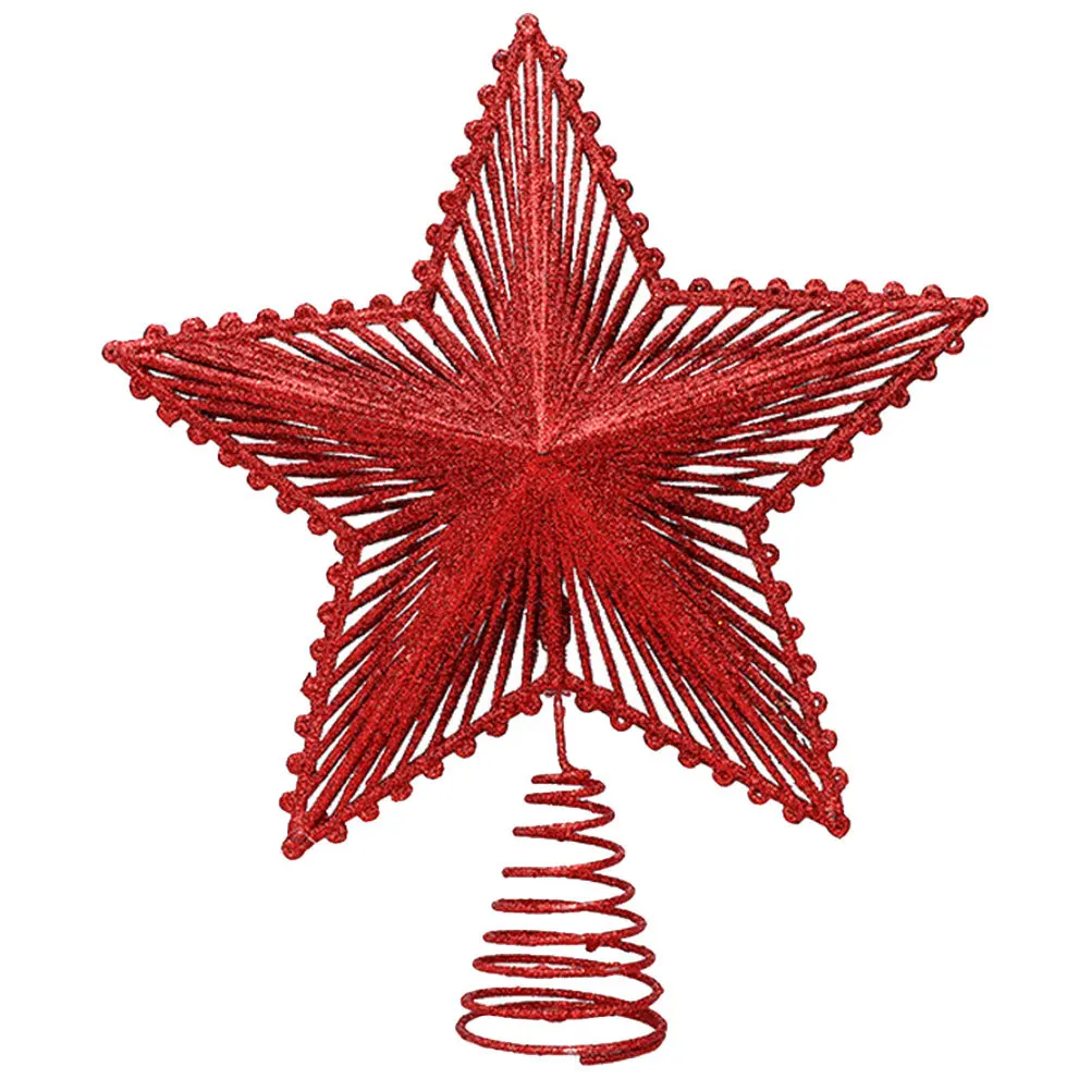 

Reusable Christmas Tree Topper Treetop Ornament for Holiday Decorations Xmas Tree Decoration Glitter Powder Finish