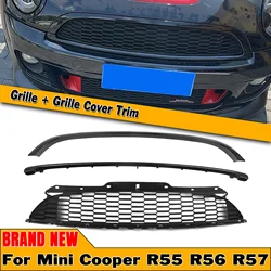 Front Bumper Hood Overlay Frame Trim Upper Grille Racing Grill Mesh Grid For BMW Mini Cooper S JCW R55 R56 R57 R58 R59 2007-2015
