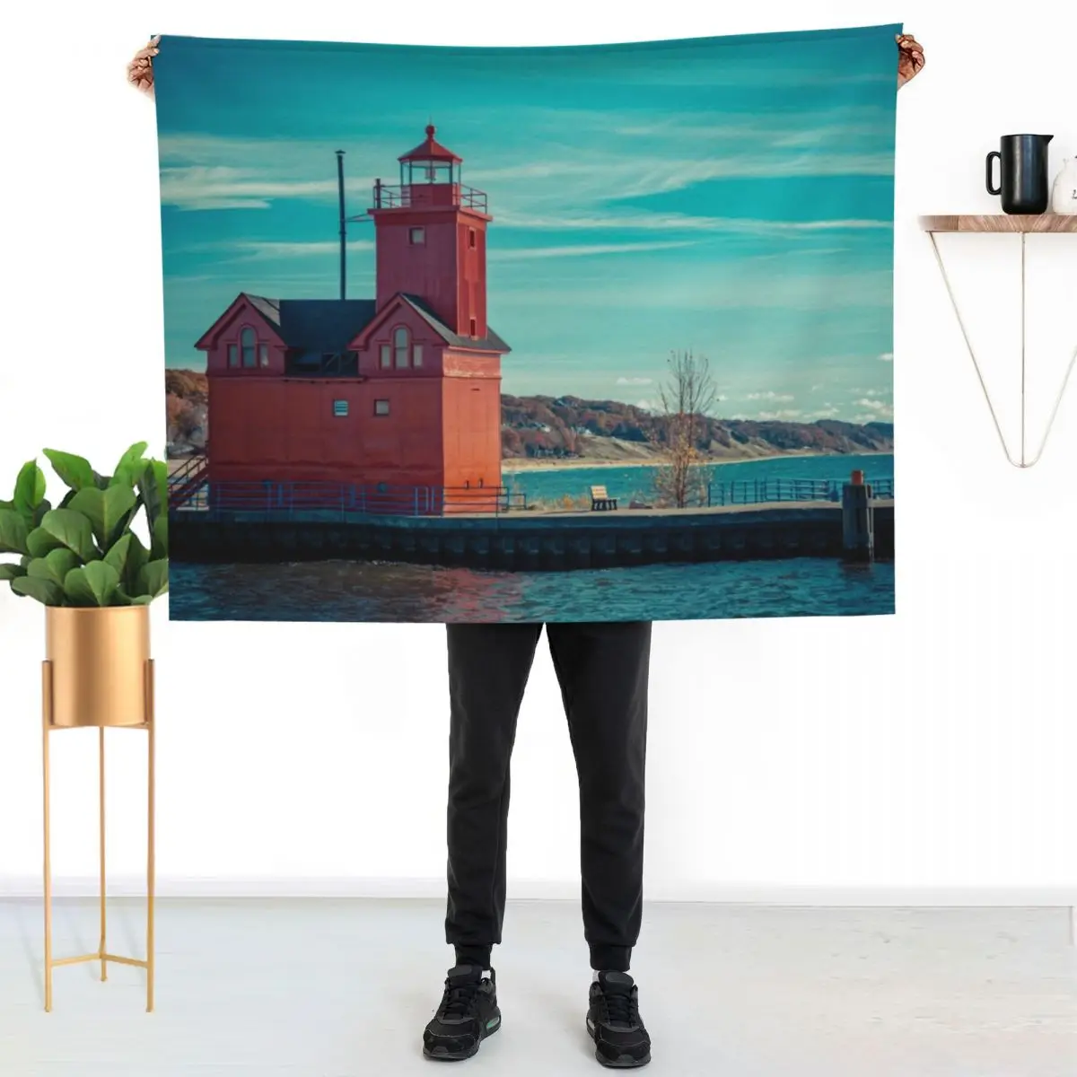 Sunny Summer at Big Red Throw Blanket Sleeping Bag Giant Sofa Flannel valentine gift ideas bed plaid for sofa Blankets