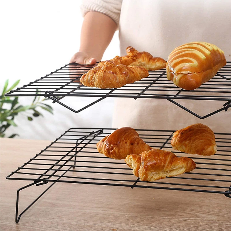 WALFOS Stainless Steel Nonstick Wire Grid Baking Tray Cake Cooling Rack Oven Kitchen Pizza Bread Barbecue Cookie Biscuit Holder