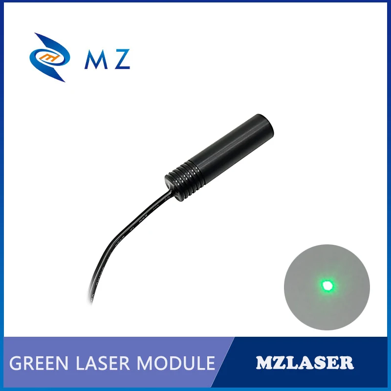 Módulo láser de punto verde, D16 x 63mm, 520nm, 10/20/30/50mw, modo único con adaptador de suministro de grado Industrial