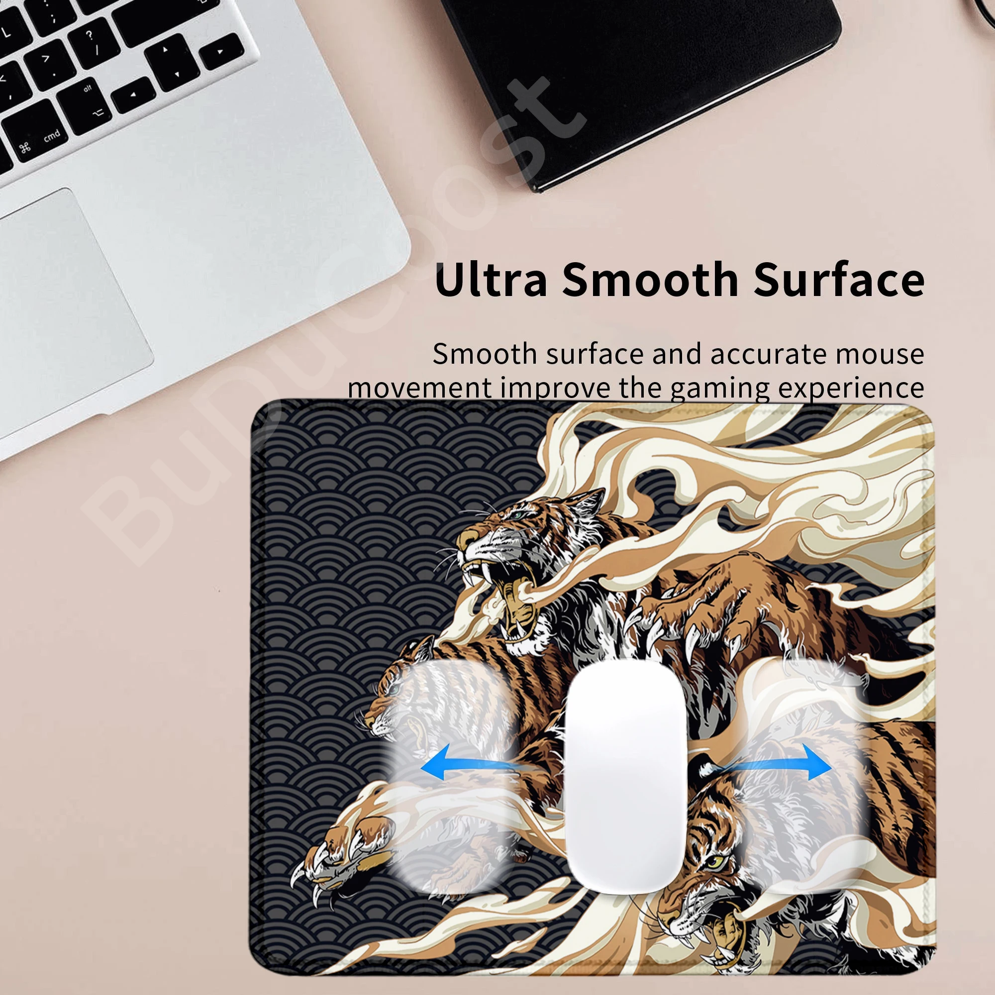 Tiger Gaming Mouse Pad Anime Rubber Mat 20x25cm Pc Gamer Boy Desk Accessories Non-slip Small Keyboard Mouse Mat Company Computer